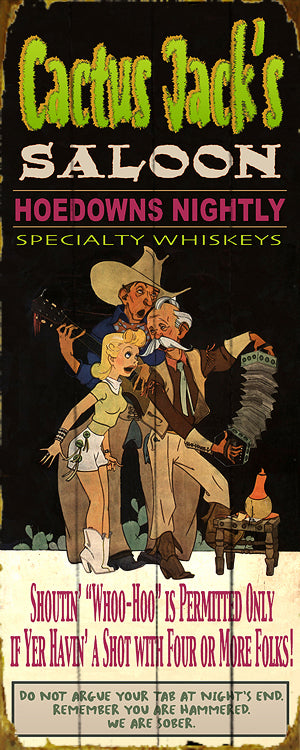 Western Saloon Sign