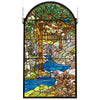Autumn Stream Stained Glass Window - 22 x 40