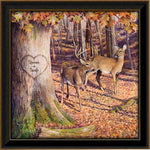 Autumn Deer Personalized Framed Canvas - Large