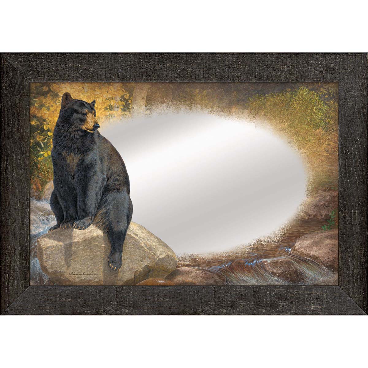 Sitting Black Bear Wall Mirror