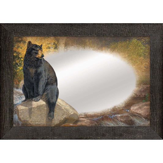Sitting Black Bear Wall Mirror