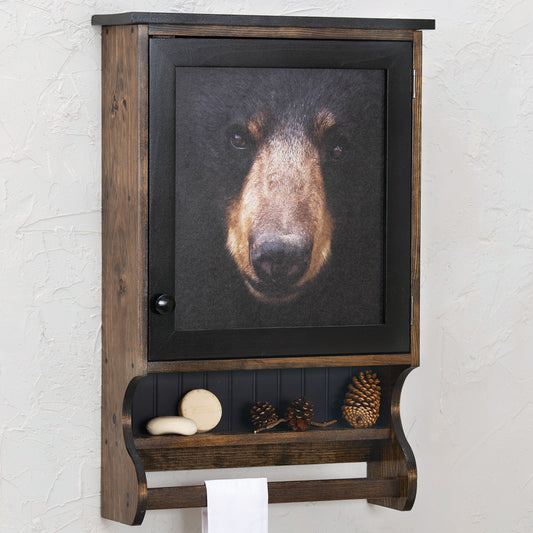 Black Bear Face Wall Cabinet