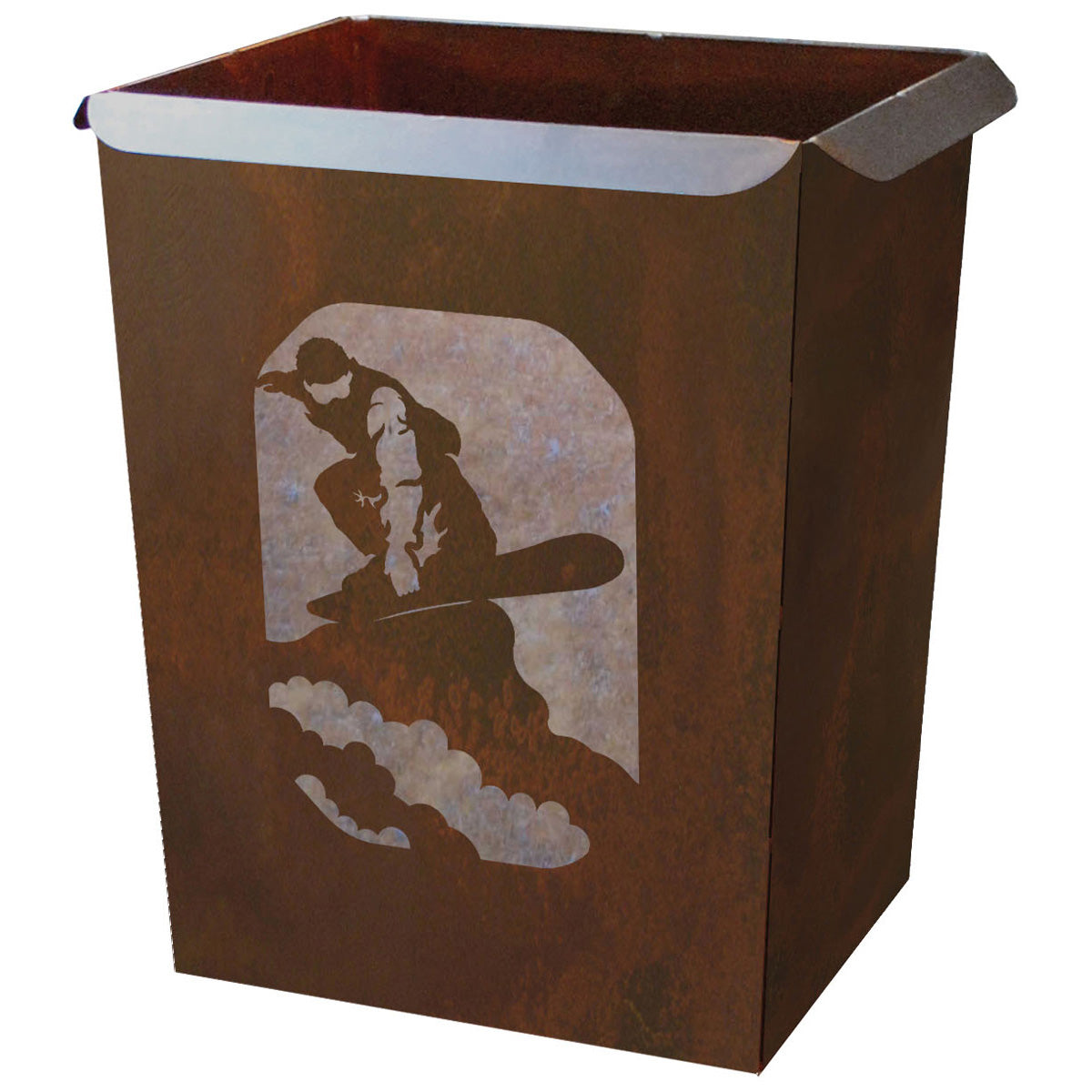 Snowboarder Waste Basket