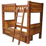 Barnwood Straight Leg Bunkbed - Twin/Queen