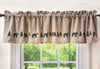Black Bear Embroidered Valance