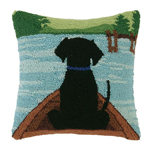 Canoe Adventure Hooked Pillow - OUT OF STOCK UNTIL 09/10/2026