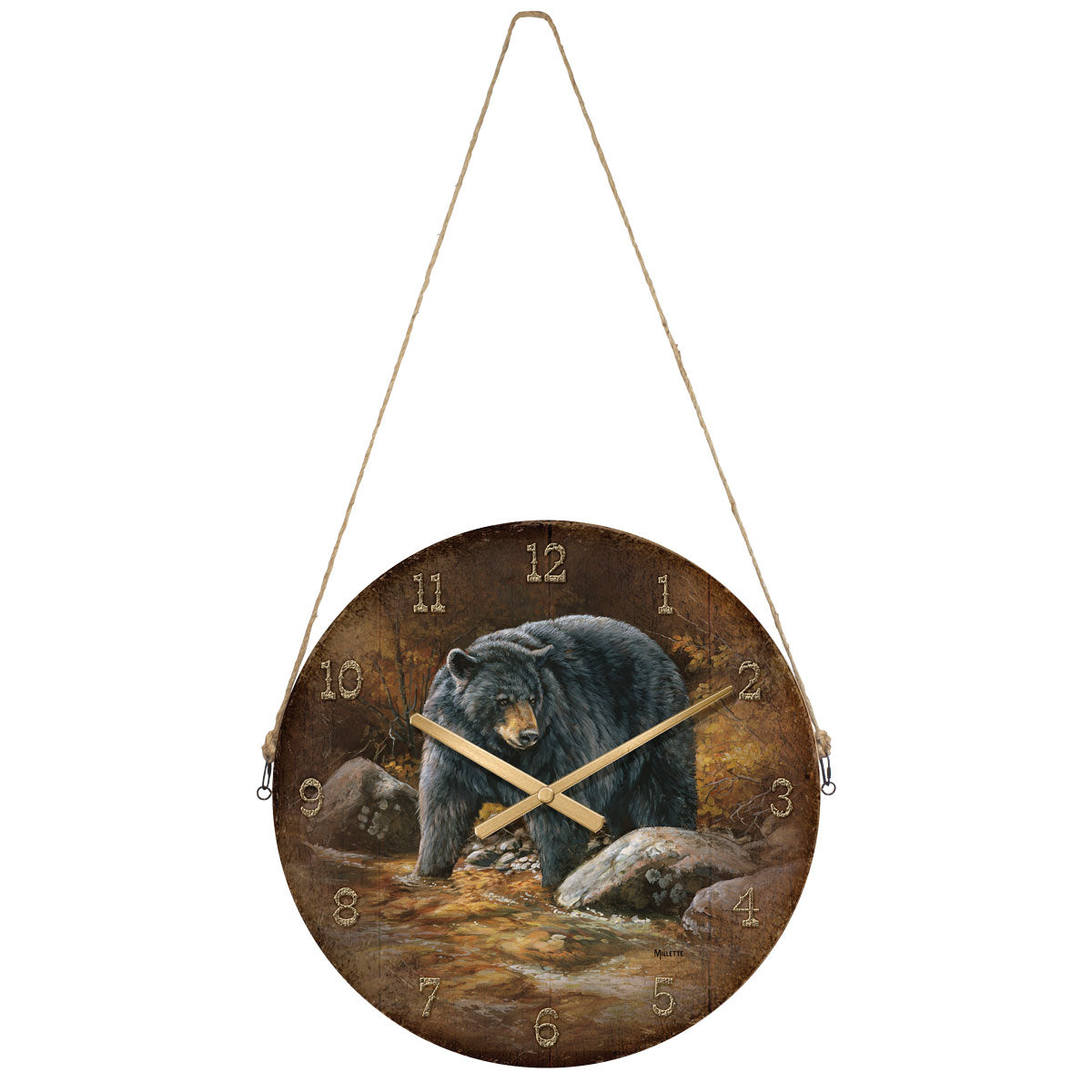 Bear Creek Round Wall Clock