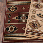 Southwestern Stars Brown Rug - 8 x 10