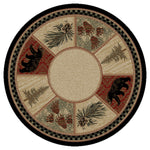 Timber Woods Bear Rug - 5 Ft. Round