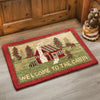 Welcome to the Cabin Hooked Rug