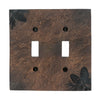 Stone Finish Pinecone Double Switch Cover