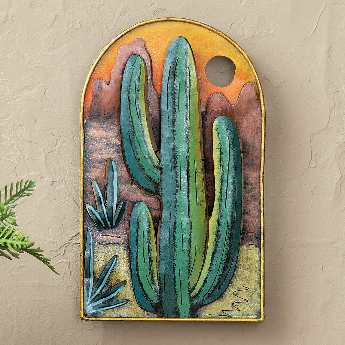 Cactus Ridge Metal Wall Art