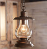 Weathered Patina Lantern Pendant Light
