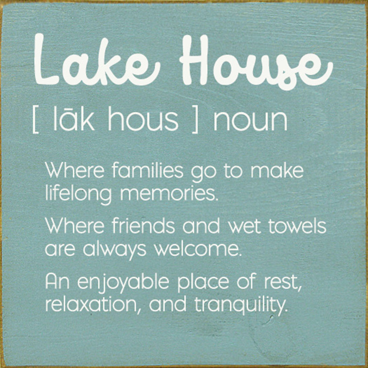 Lake House Definition Wall Art