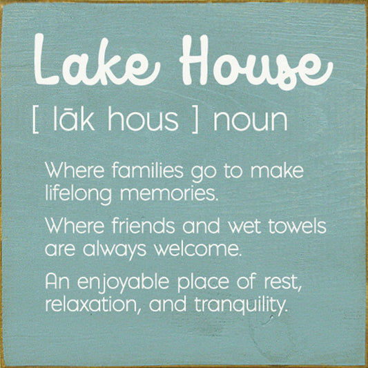 Lake House Definition Wall Art