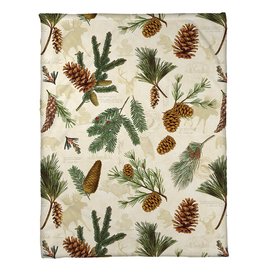 Pine Forest Fleece Throw