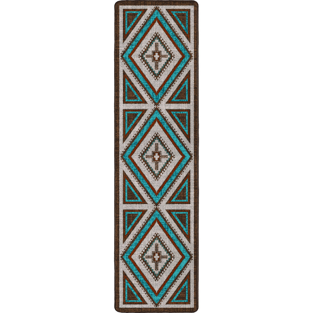 Southwest Nights Turquoise Rug - 2 x 8
