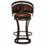 Boseman Leather & Iron Barstool