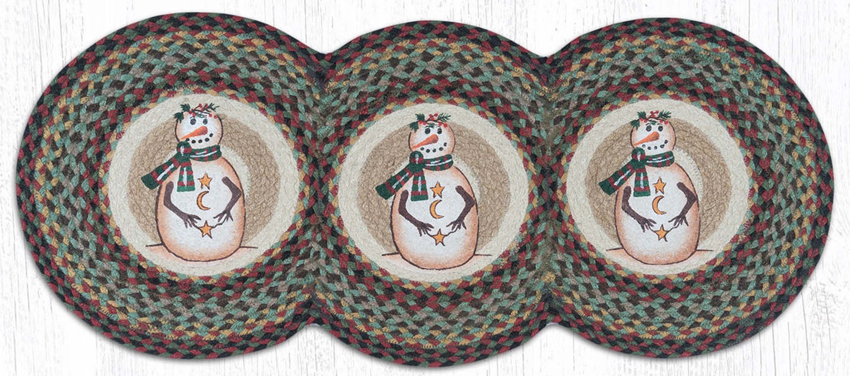 Celestial Snowman Tri-Circle Table Runner