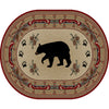 Wooded River Bear Rug - 8 x 10 Oval