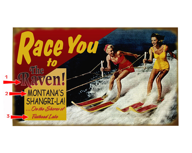Race You to. . .Water Skiers Sign