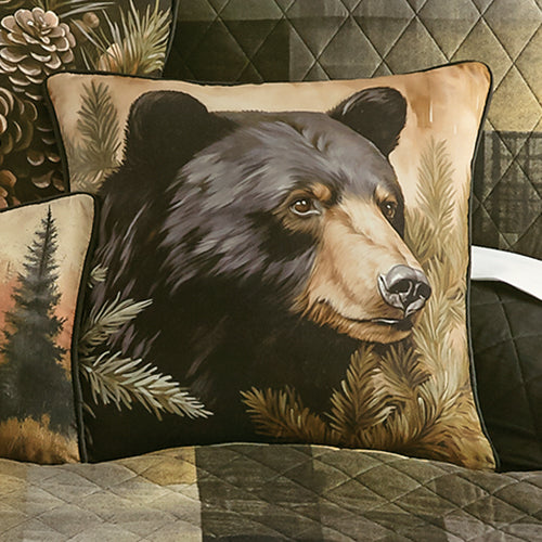 Pine Forest Bear Pillow - OUT OF STOCK UNTIL 08/16/2026