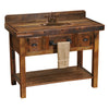 Barnwood Open Vanity with 2 Drawers and Towel Bar