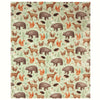 Wooded Critters Lightweight Plush Throw
