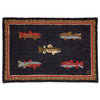 River Fish Hooked Wool Rug - 2 x 3