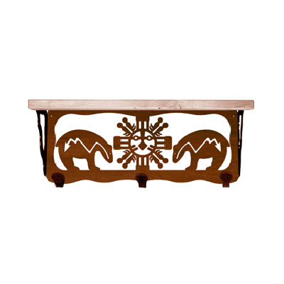 Fetish Bear 20 Inch Pine Hook Shelf
