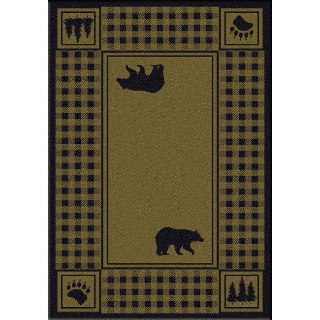 Bear Refuge Sage Rug - 5 x 8