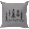 Neck of Woods Square Pillow - Gray