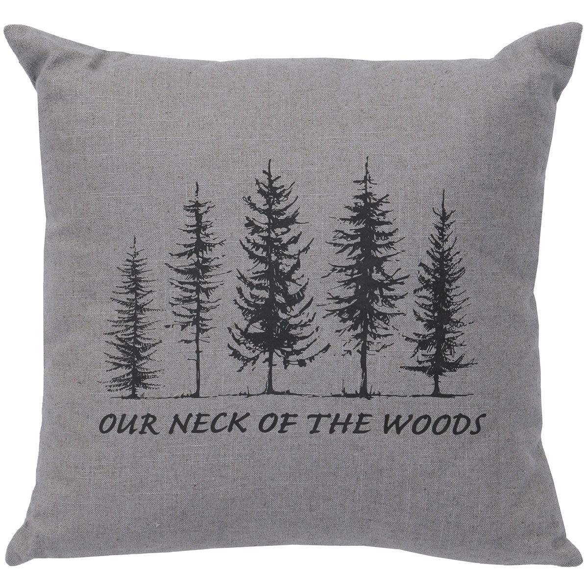 Neck of Woods Square Pillow - Gray