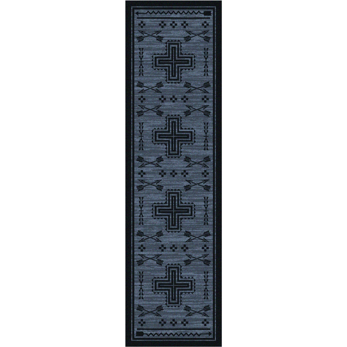 Crossed Arrows Flint Rug - 2 x 8