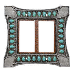 Tribal Turquoise Double Rocker Switch Cover