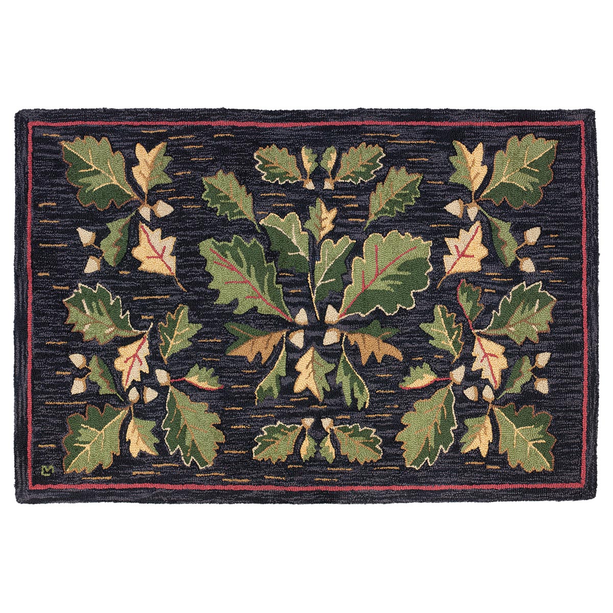Acorn Medley Hooked Wool Rug - 2 x 4