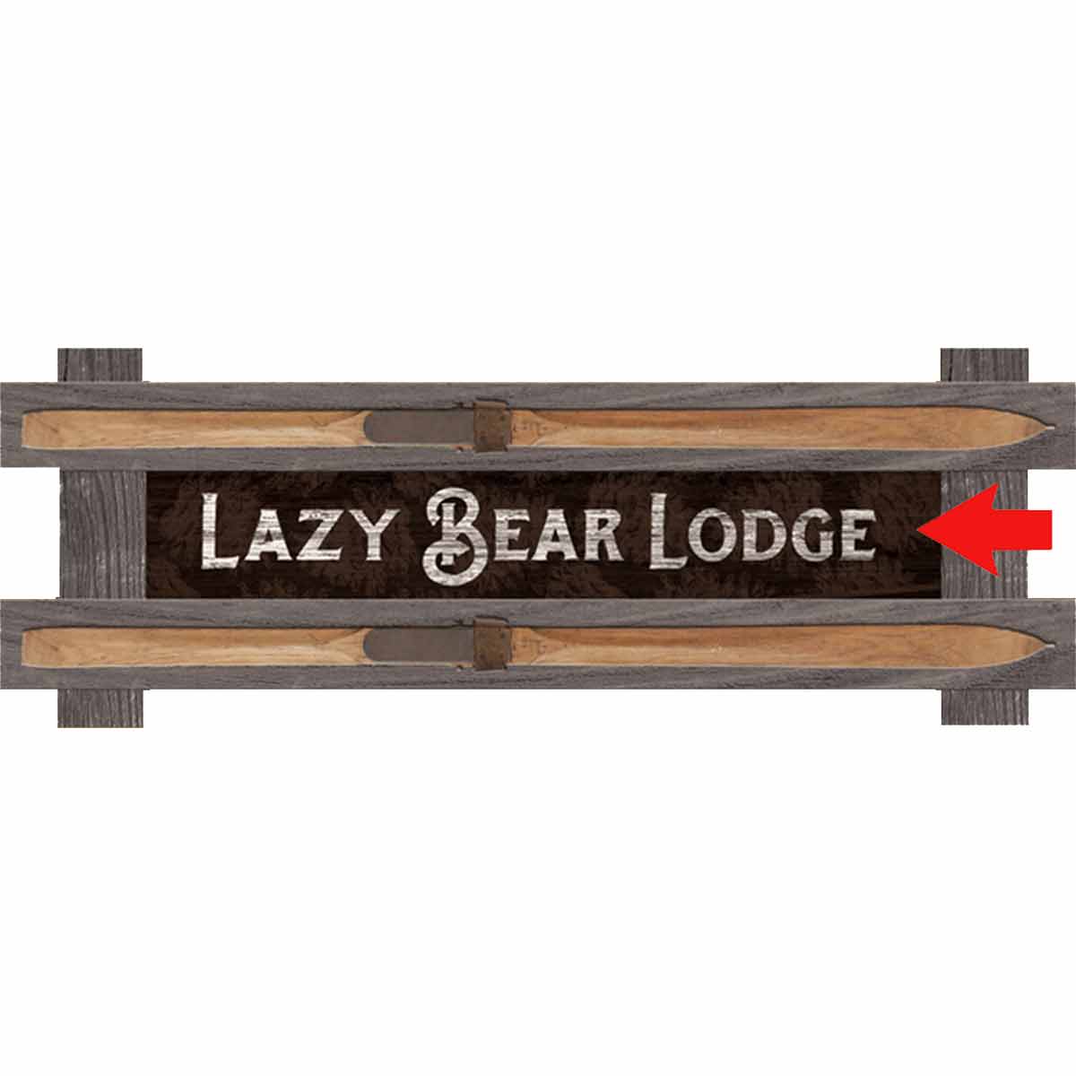Lodge Personalized Wood Sign - Dark Background