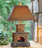 Stone Fireplace Lamp