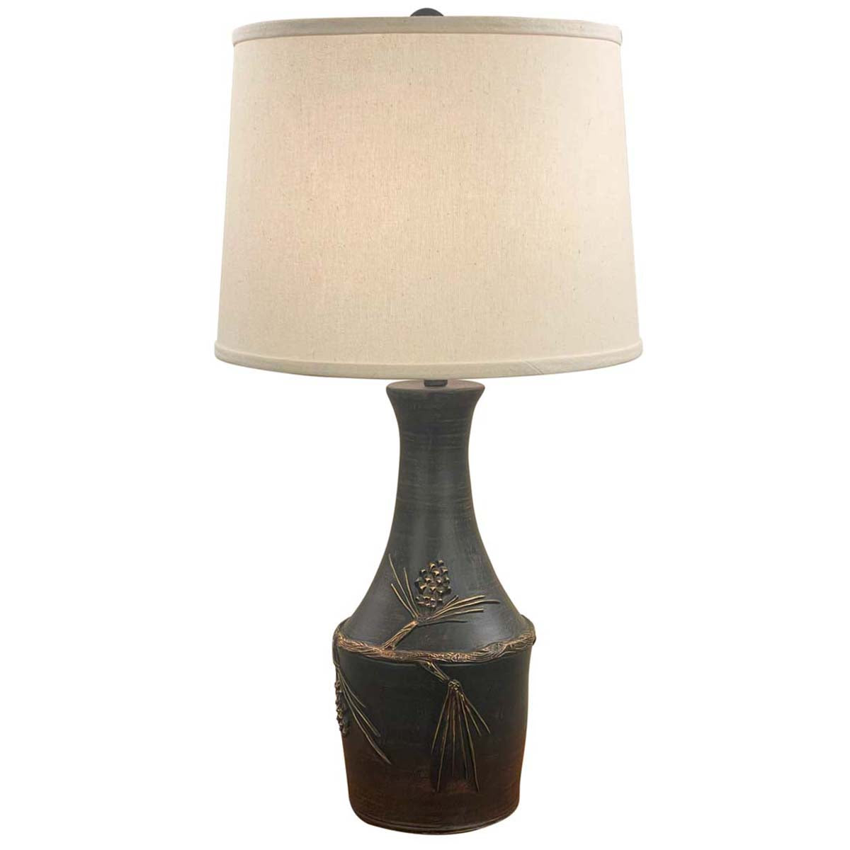 Pinecone Fusion Table Lamp - White Shade