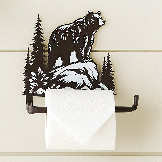 Rocky Ridge Bear Metal Toilet Paper Holder - SALE