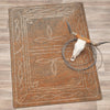 Western Boot Stitched Tan Rug - 2 x 8