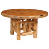 Cedar Log Standard Finish Round Dining Table - 54 Inch