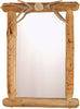 Lodgepole Framed Mirror w/Antler Top (Authentic Antlers)