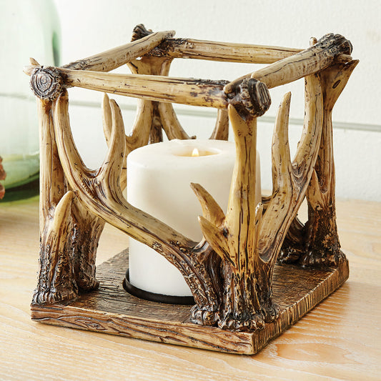 Rustic Antler Candle Holder