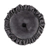 Azure Gray Velvet Ruffled Round Pillow - OUT OF STOCK UNTIL 09/09/2026