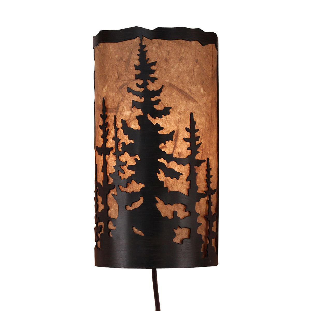 Feather Tree Scene Panel Sconce