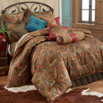 San Angelo Comforter Set with Leopard Bedskirt - Full