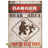 Danger: Bear Area Matchbook Personalized Sign - 23 x 31