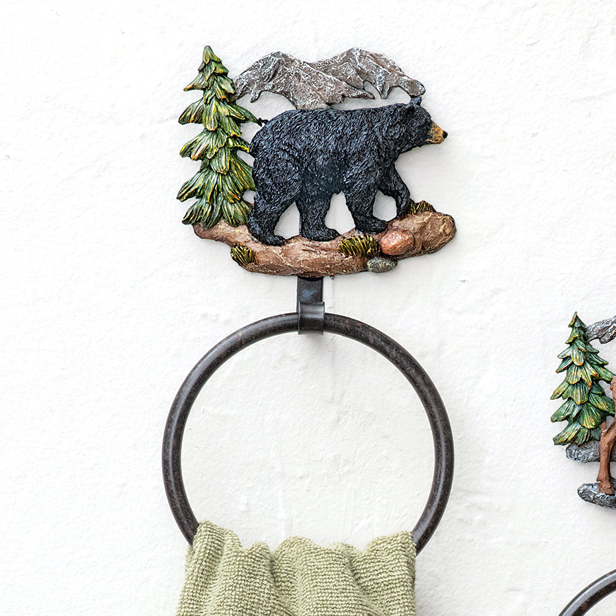 Rocky Mountain Bear Towel Ring