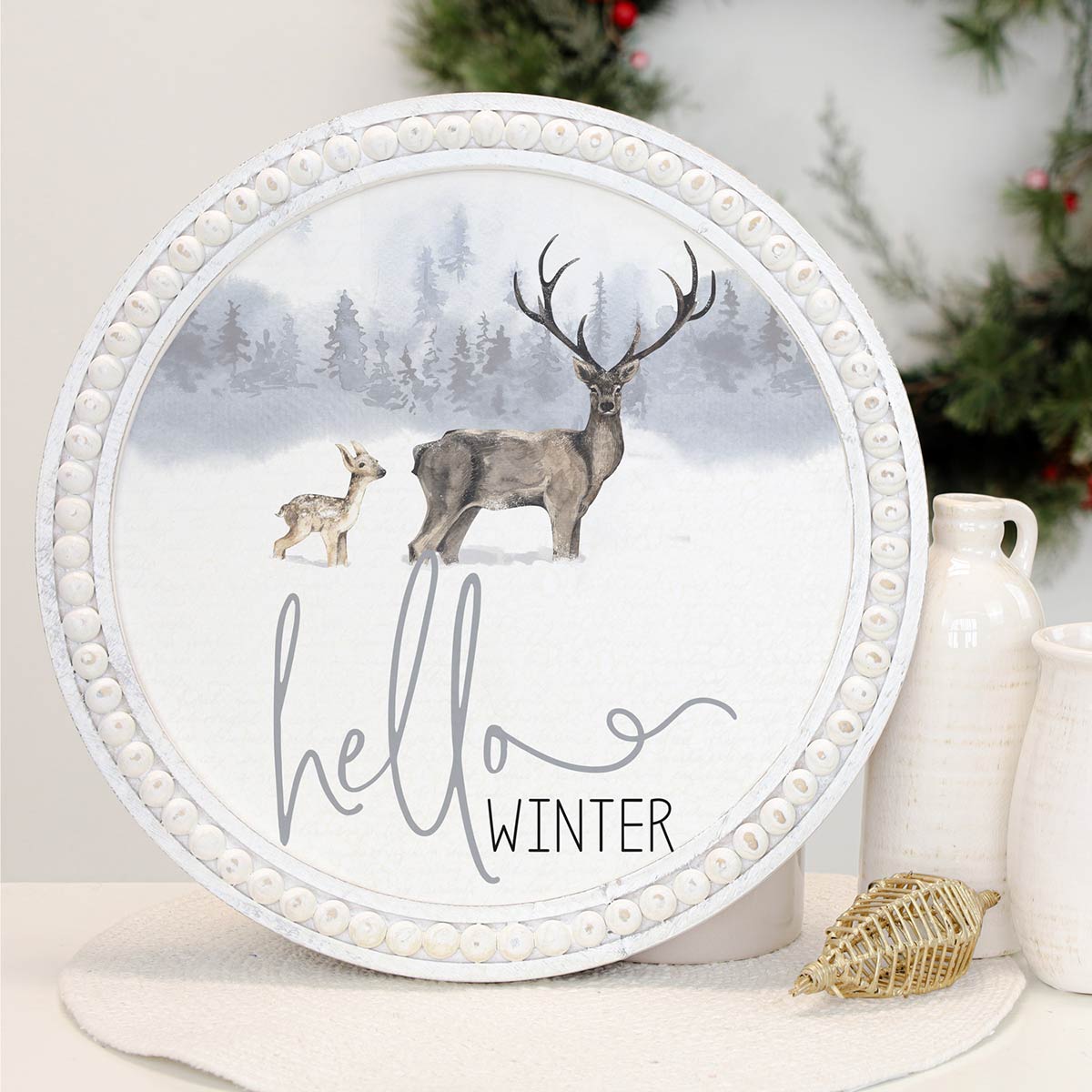 Buck and Baby Winter Wall Art